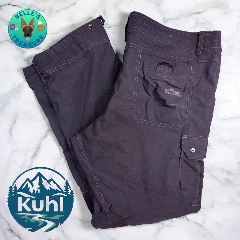 Kuhl Pants Men 40x32 Renegade Convertible Shorts Gray Ankle Zip Hiking Camping‎